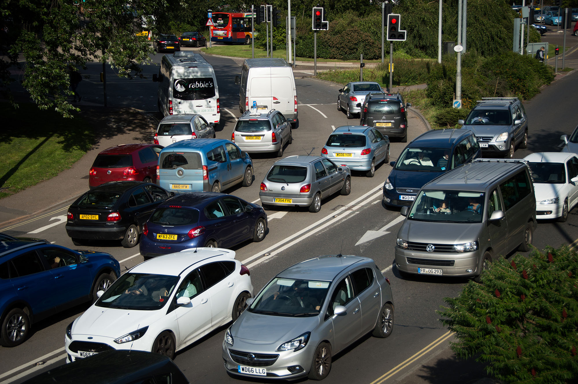 A view of Exeter's Congestion at Topsham Road Roundabout